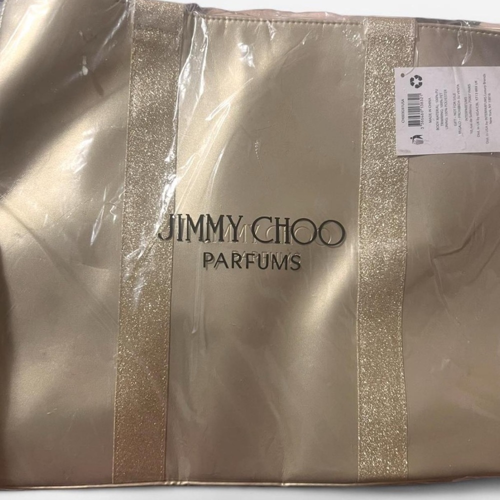 jimmy choo gold tote bag